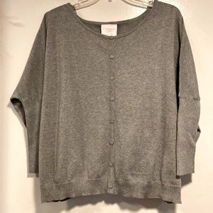 Romeo and Juliet sweater- couture, NWT- medium grey,  sweater top. 100% cotton